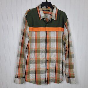 Sean John Plaid Color Block Men's Shirt, Poly/Cotton, Gently worn, SZ 2XL